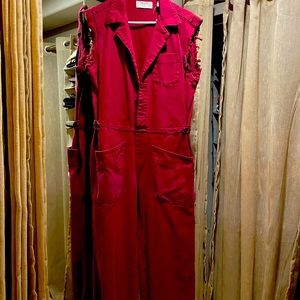 Free people cut off sleeves  capri romper worn once